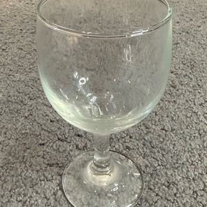 Vintage Clear Glass Wine Glass